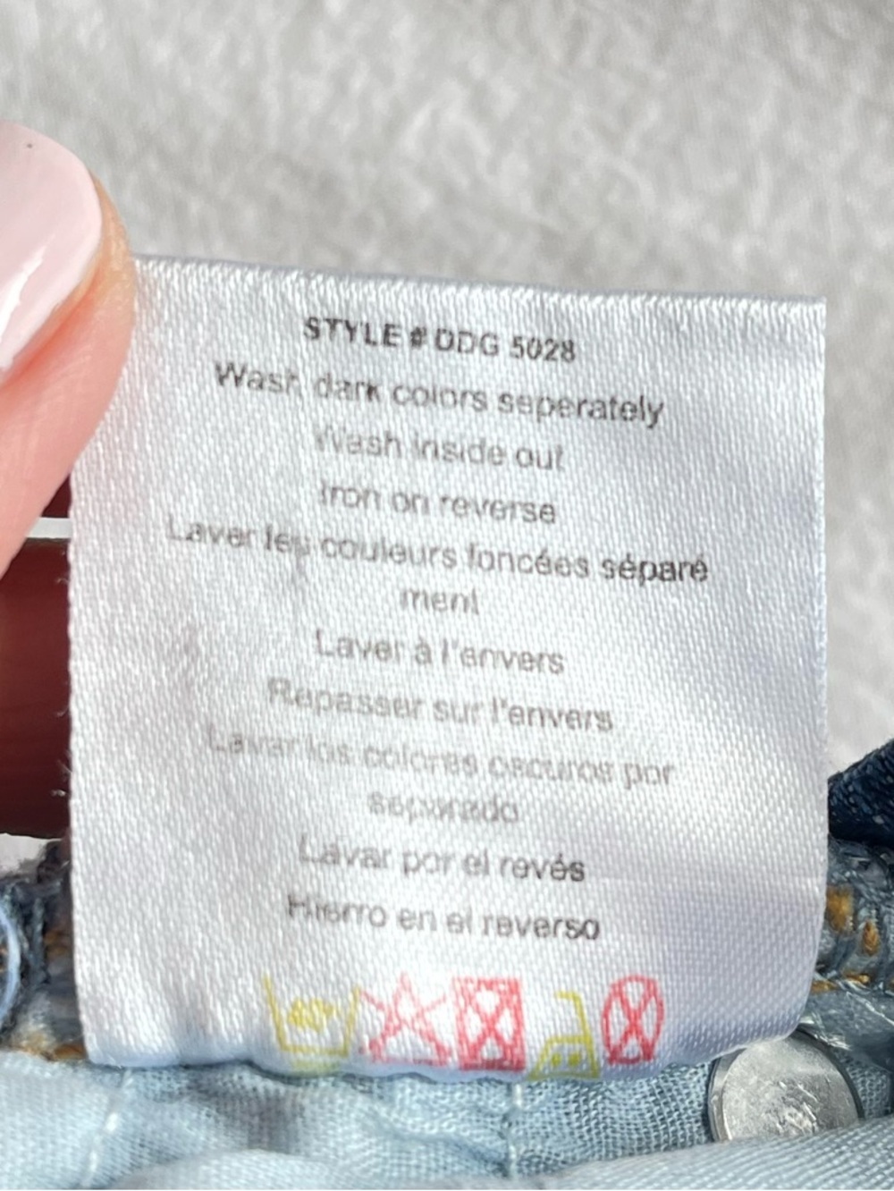 Parisian Collection Luxury Line Distressed Denim Dungaree Overalls Size 9 Y2K - Picture 10 of 14